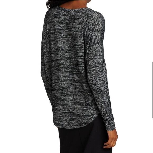 SOLD Hudson Long Sleeve Top Marled Black - Picture 4 of 9